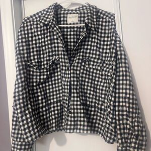 Abercrombie Black and White Checkered Shirt